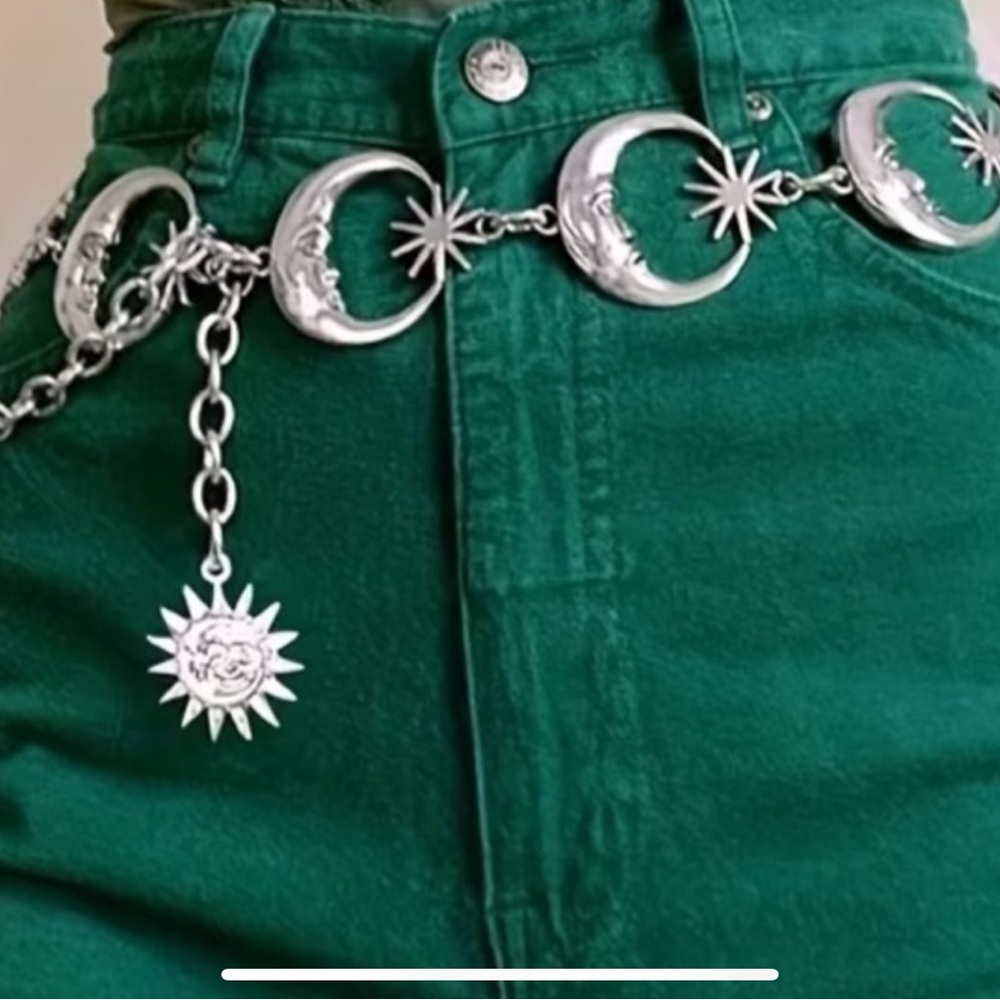 MISSLOOK Silver Moon & Sun Chain Belt - Picture 7 of 7